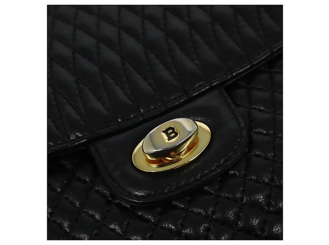 BALLY Borsa a spalla in pelle trapuntata con catena nera oro Auth BD2017 Nero D'oro - vista 17