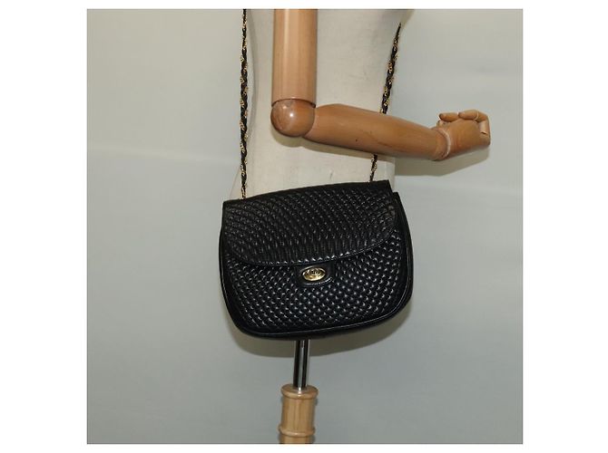 BALLY Borsa a spalla in pelle trapuntata con catena nera oro Auth BD2017 Nero D'oro - vista 21
