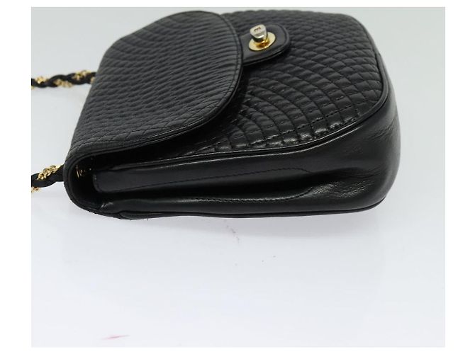 BALLY Borsa a spalla in pelle trapuntata con catena nera oro Auth BD2017 Nero D'oro - vista 3