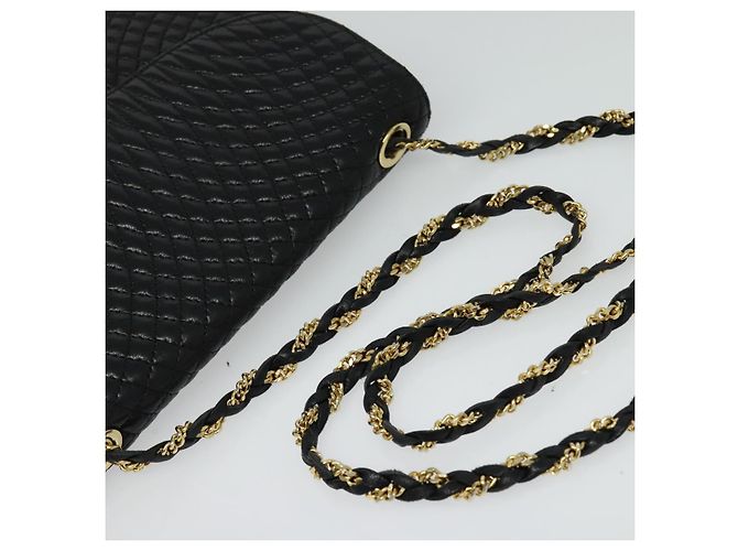 BALLY Borsa a spalla in pelle trapuntata con catena nera oro Auth BD2017 Nero D'oro - vista 7