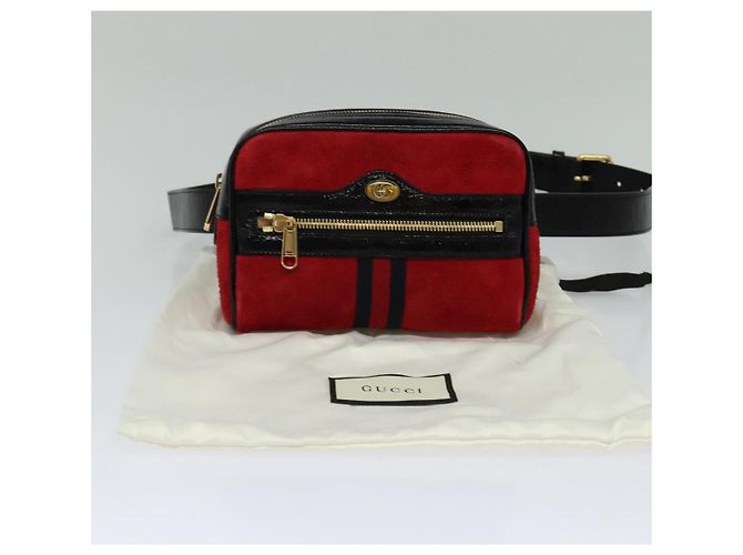GUCCI Marsupio in Camoscio Rosso Oro 517076 Auth BA2345 D'oro - vista 12