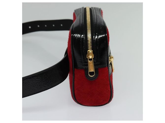 GUCCI Marsupio in Camoscio Rosso Oro 517076 Auth BA2345 D'oro - vista 3