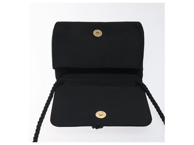 Borsa a Spalla CHANEL in Seta Nera Oro CC Auth 123511 Nero D'oro - vista 10
