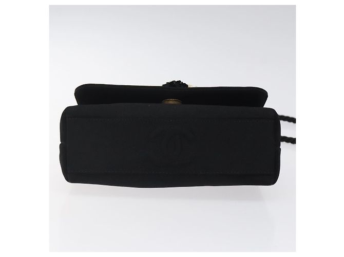 Borsa a Spalla CHANEL in Seta Nera Oro CC Auth 123511 Nero D'oro - vista 5