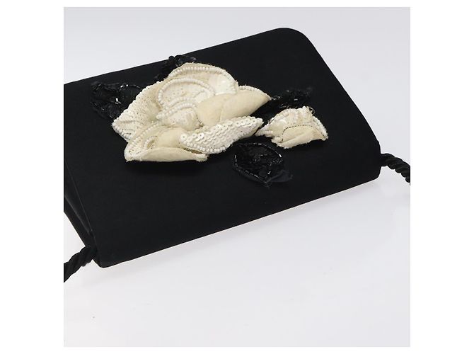 Borsa a Spalla CHANEL in Seta Nera Oro CC Auth 123511 Nero D'oro - vista 6