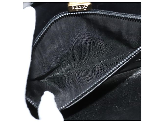 BALLY Schultertasche aus Leder Schwarz Gold Auth BA2261 Golden - Ansicht 12