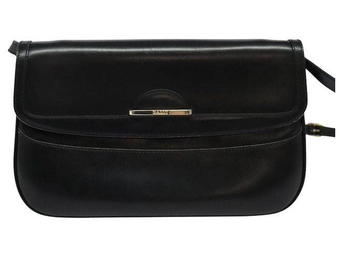 BALLY Schultertasche aus Leder Schwarz Gold Auth BA2261 Golden - Ansicht 13