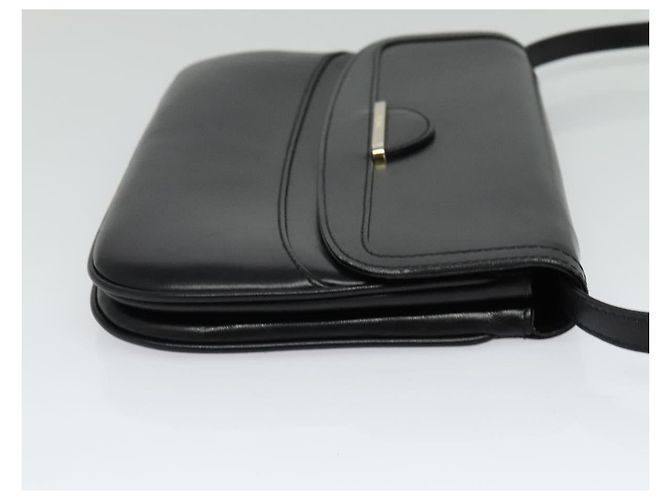 BALLY Schultertasche aus Leder Schwarz Gold Auth BA2261 Golden - Ansicht 4