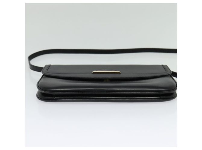 BALLY Schultertasche aus Leder Schwarz Gold Auth BA2261 Golden - Ansicht 5