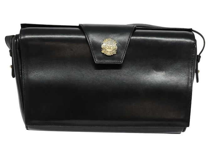 Céline Borsa a Spalla CELINE in Pelle Nera Oro Auth 123041 Nero D'oro - vista 13