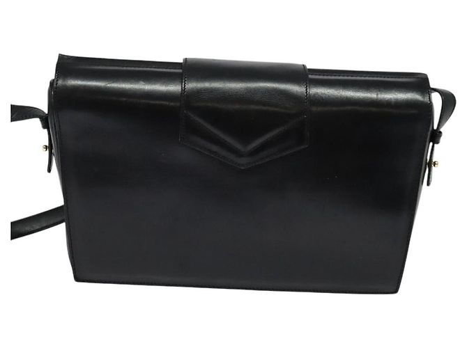 Céline Borsa a Spalla CELINE in Pelle Nera Oro Auth 123041 Nero D'oro - vista 2