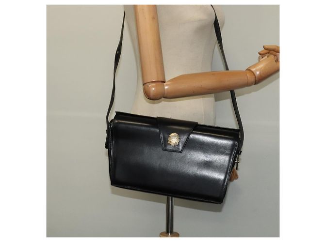 Céline Borsa a Spalla CELINE in Pelle Nera Oro Auth 123041 Nero D'oro - vista 21