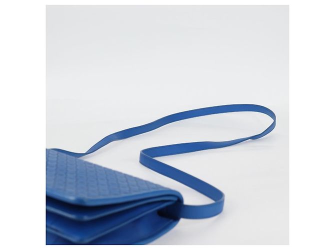 Autre Marque BORSA A SPALLA INTRECCIATO Bottega Veneta Pelle Blu Auth 123018AV - vista 14