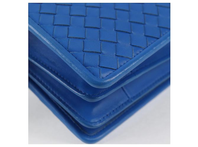 Autre Marque BORSA A SPALLA INTRECCIATO Bottega Veneta Pelle Blu Auth 123018AV - vista 16