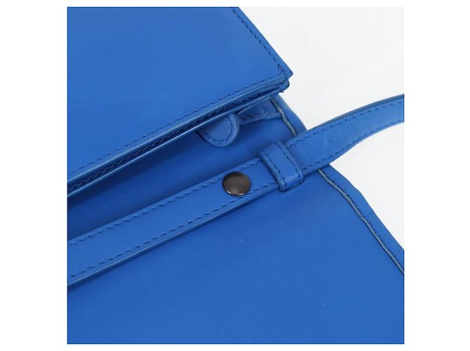Autre Marque BORSA A SPALLA INTRECCIATO Bottega Veneta Pelle Blu Auth 123018AV - vista 18