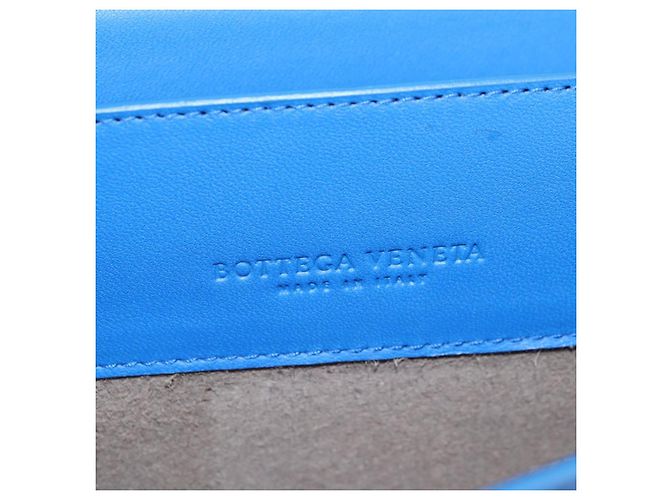 Autre Marque BORSA A SPALLA INTRECCIATO Bottega Veneta Pelle Blu Auth 123018AV - vista 20