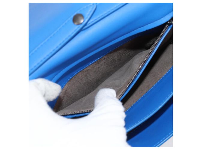 Autre Marque BORSA A SPALLA INTRECCIATO Bottega Veneta Pelle Blu Auth 123018AV - vista 24
