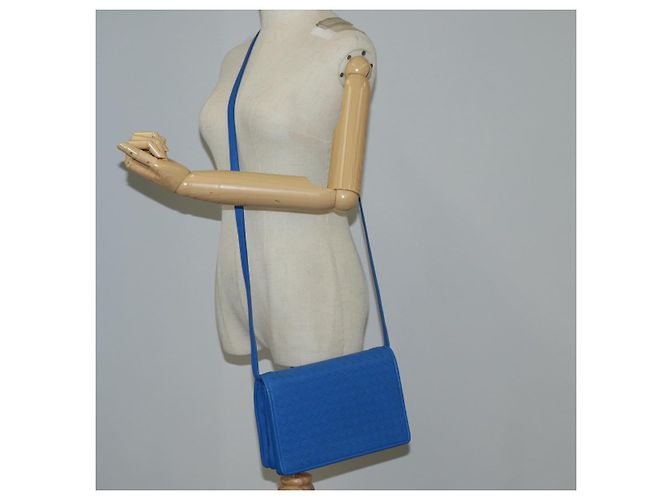 Autre Marque BORSA A SPALLA INTRECCIATO Bottega Veneta Pelle Blu Auth 123018AV - vista 27