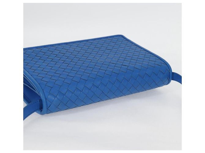 Autre Marque BORSA A SPALLA INTRECCIATO Bottega Veneta Pelle Blu Auth 123018AV - vista 6