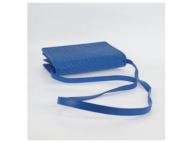 Autre Marque BORSA A SPALLA INTRECCIATO Bottega Veneta Pelle Blu Auth 123018AV - vista 7