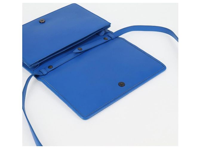 Autre Marque BORSA A SPALLA INTRECCIATO Bottega Veneta Pelle Blu Auth 123018AV - vista 9