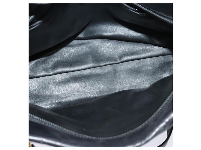 Borsa a Spalla BALLY in Pelle Nera Oro Auth BA2507 Nero D'oro - vista 11