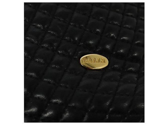 Borsa a Spalla BALLY in Pelle Nera Oro Auth BA2507 Nero D'oro - vista 17