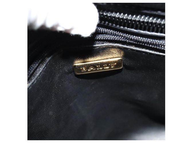 Borsa a Spalla BALLY in Pelle Nera Oro Auth BA2507 Nero D'oro - vista 18