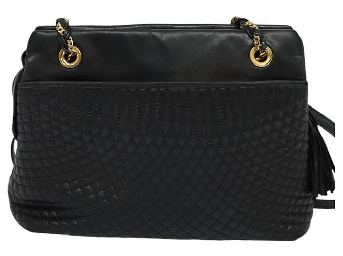 Borsa a Spalla BALLY in Pelle Nera Oro Auth BA2507 Nero D'oro - vista 2
