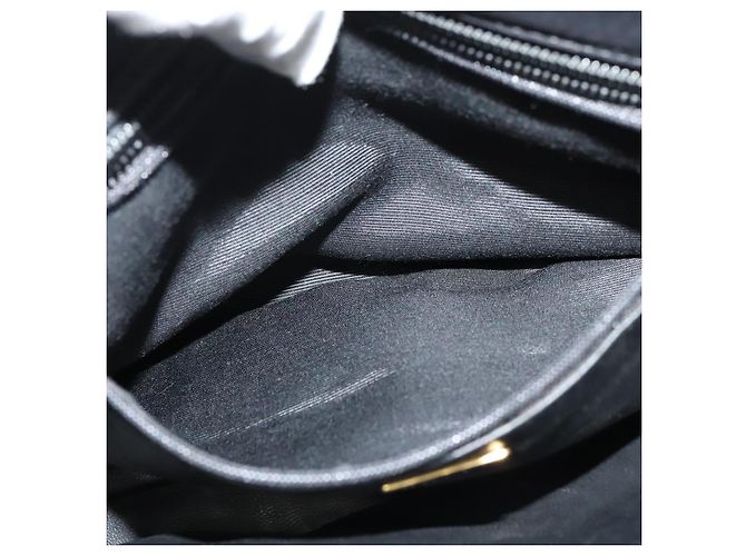 Borsa a Spalla BALLY in Pelle Nera Oro Auth BA2507 Nero D'oro - vista 21