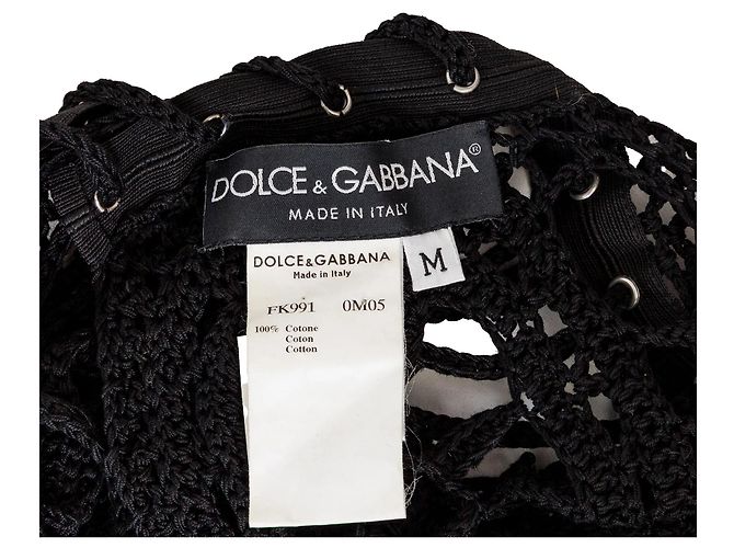 Top de ganchillo Dolce & Gabbana Negro - vista 9