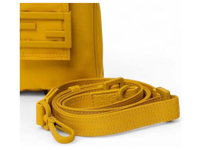 Borsa a tracolla Fendi Nylon FF Portacellulare Gialla Giallo - vista 5