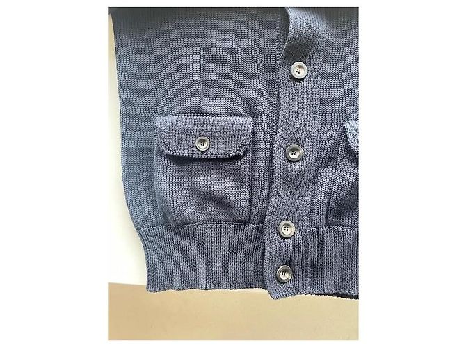 Jil Sander Cardigan aus Baumwolle Blau - Ansicht 4