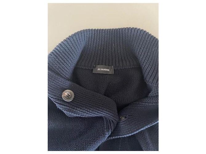 Jil Sander Cardigan aus Baumwolle Blau - Ansicht 7