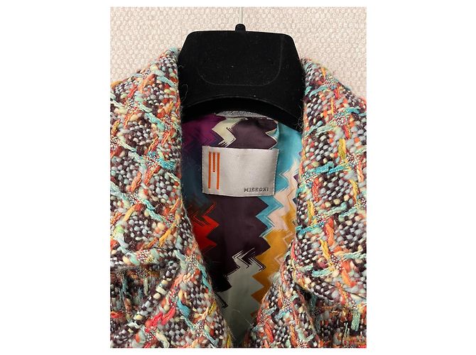 Missoni Gewebte Chromatische Jacke Pink Grün - Ansicht 6
