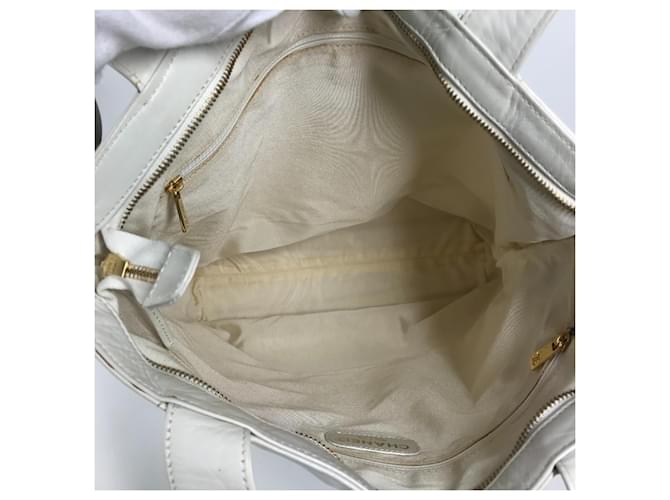 Borsa tote Chanel CC Coco Mark Bianco - vista 11