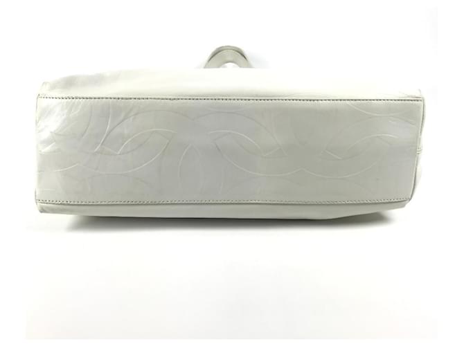 Borsa tote Chanel CC Coco Mark Bianco - vista 5