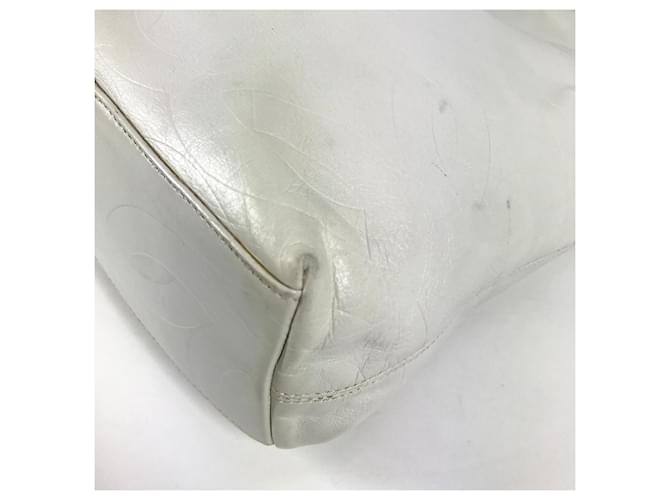 Borsa tote Chanel CC Coco Mark Bianco - vista 7