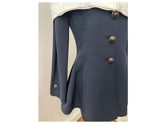 Nina Ricci Plissée De Lune Jacke Schwarz Weiß - Ansicht 4