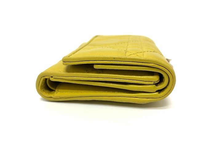 Cartera Lotus Lady Cannage de Christian Dior Amarillo - vista 3