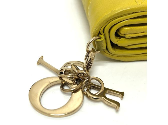 Cartera Lotus Lady Cannage de Christian Dior Amarillo - vista 5