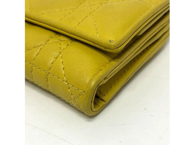 Cartera Lotus Lady Cannage de Christian Dior Amarillo - vista 7