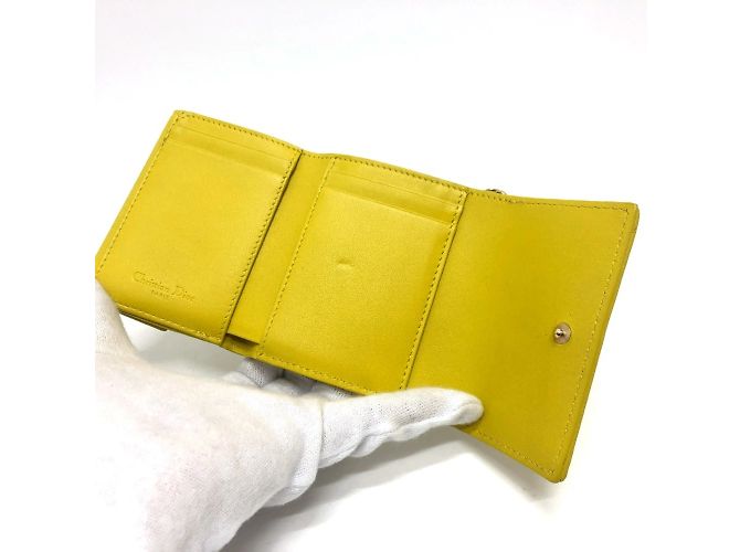 Cartera Lotus Lady Cannage de Christian Dior Amarillo - vista 9