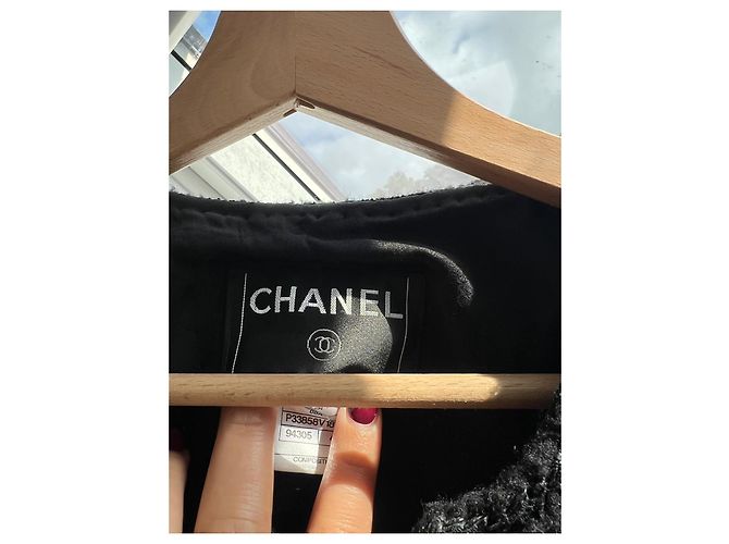 Chanel Classic Jacket Black Wool - view 6