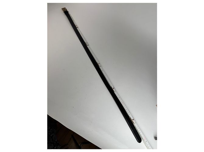 Céline Vintage Celine Paris Ledergürtel schwarz - Ansicht 10