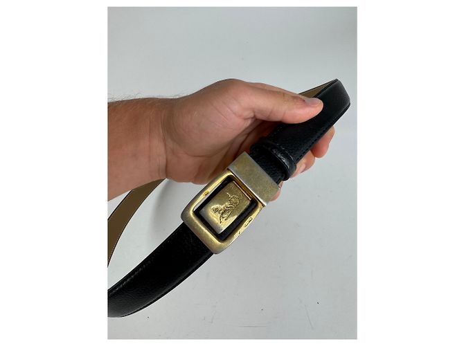 Céline Vintage Celine Paris Ledergürtel schwarz - Ansicht 5