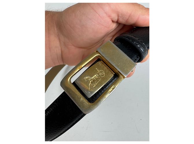 Céline Vintage Celine Paris Ledergürtel schwarz - Ansicht 6
