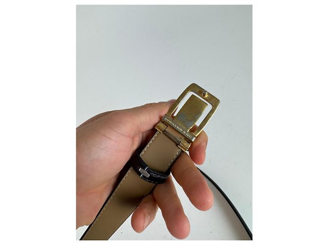 Céline Vintage Celine Paris Ledergürtel schwarz - Ansicht 7