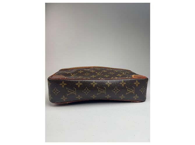 Clutch in pelle monogramma Louis Vuitton vintage marrone - vista 10