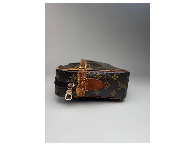 Clutch in pelle monogramma Louis Vuitton vintage marrone - vista 8